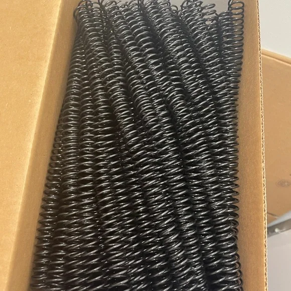1/2” Black Spiral Coil Bindings, 12” (100 Pack) - Picture 2 of 3